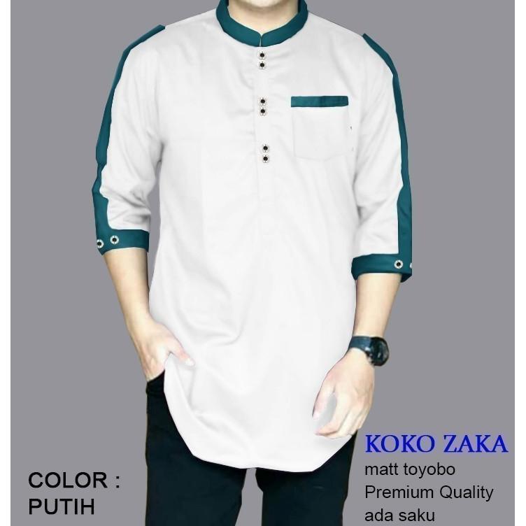 ORIGINAL KOKO ZAKA LENGAN 3/4 - LOGO SMILE (LS) - UKURAN S-3XL - MATT KATUN TOYOBO - BAJU KOKO ATASA