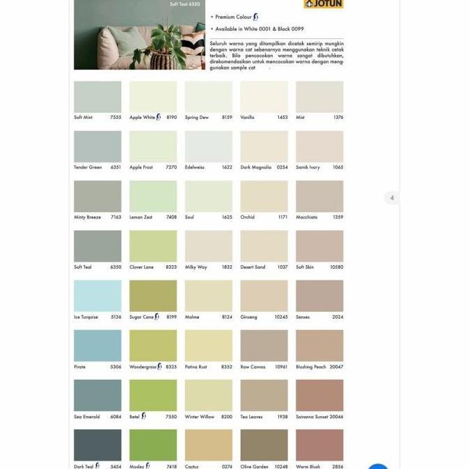 Cat Tembok Jotun Beauty Sheen 8190 Apple White