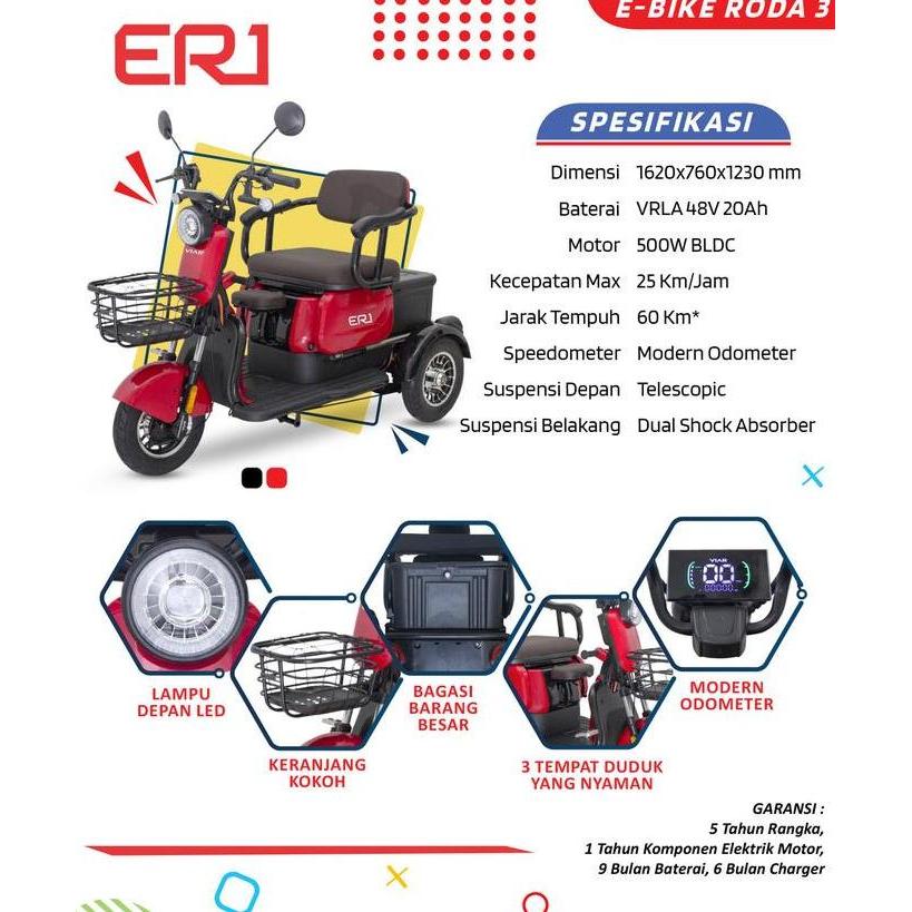 Terlaris Sepeda Listrik Viar Er1 - Promo - Original