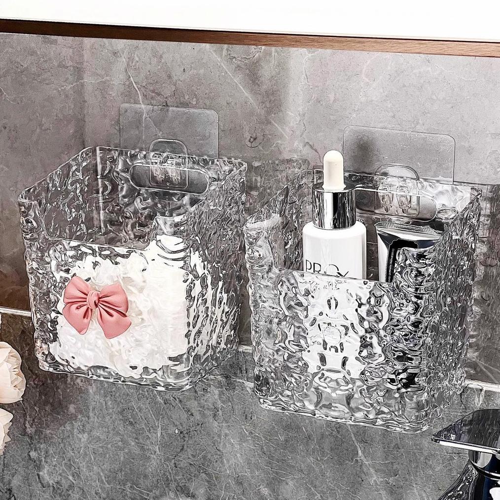 Hot Product Kotak Penyimpanan Serbaguna Tempel Rak Dinding Brush/Skincare/Rak Tempel/Rak Gantung/Rak