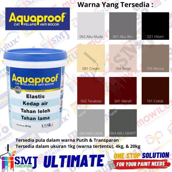 Cat Tembok Anti Bocor Wateroofing AQUAPROOF warna Cokelat 20kg