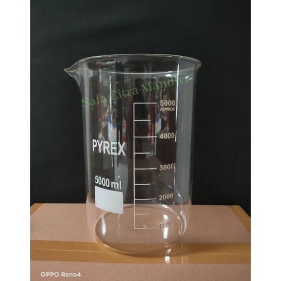 Ready Beaker Glass 5000ml ,Gelas Kimia 5000ml Pyrex