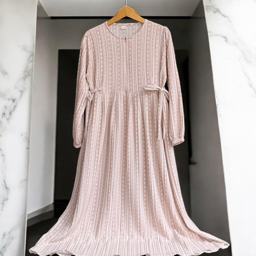 PREMIUM AURORA DRESS BUSUI CRINKLE MOTIF BUNGA MAXI MIDi