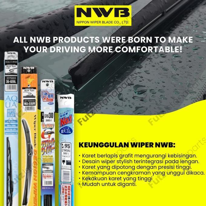 Wiper Belakang Daihatsu Terios Original Merk NWB Japan