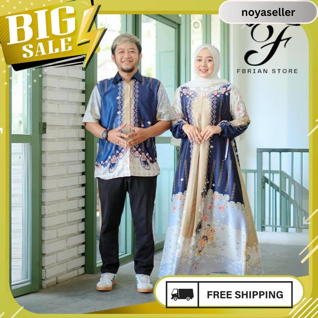 Baju Gamis Coupel Medina Silk Premium Terbaru Gamis Lebaran Terlaris Serambit Keluarga Modren Meleda