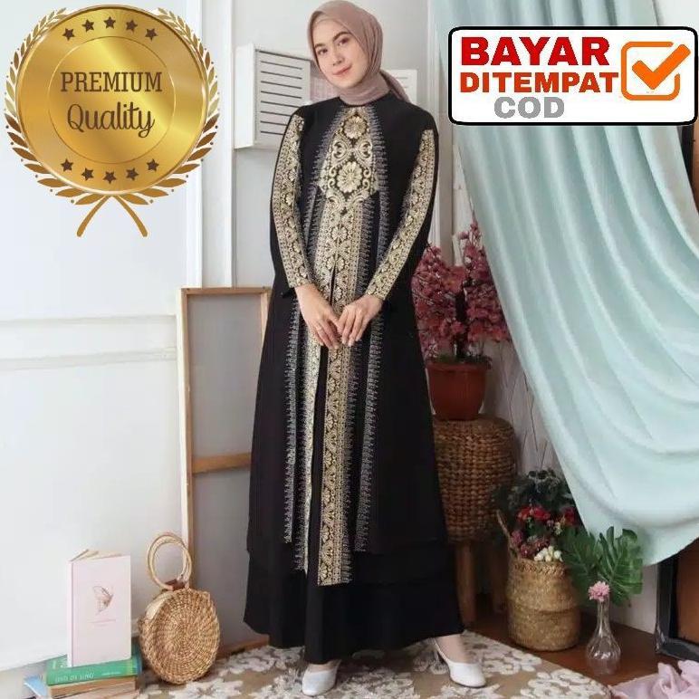 MURAH L XL XXL / ABAYA / GAMIS TURKEY / ABAYA TURKI HITAM ROSITA MURAH TERBARU