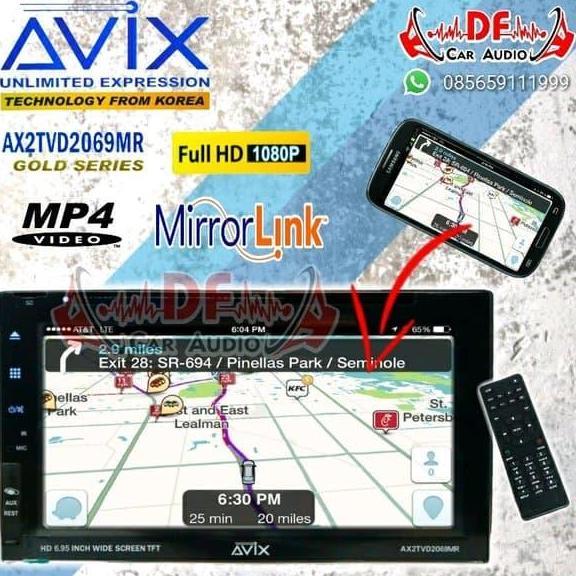 Doubledin Full Glass Mirrorlink AVIX [DF CAR AUDIO]