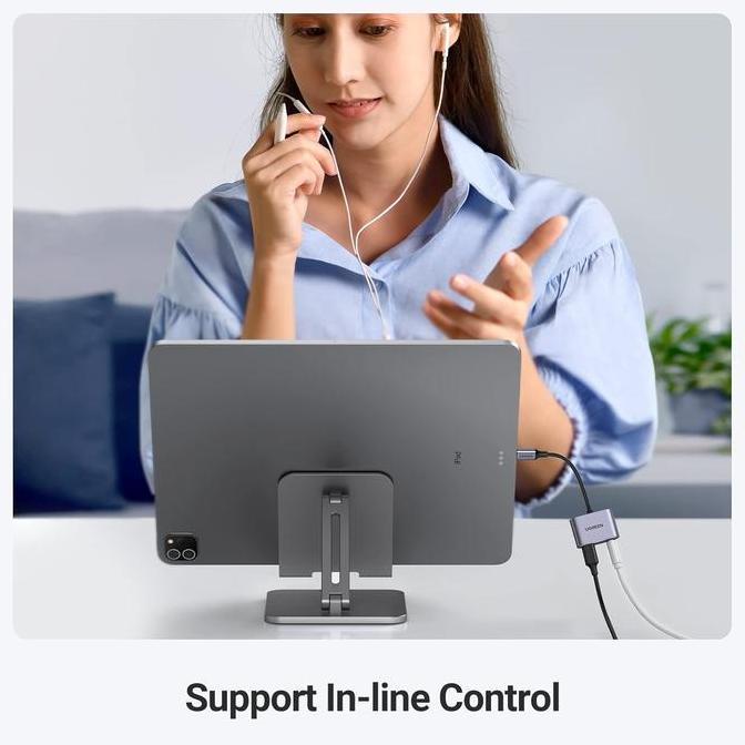 Ugreen Converter Splitter Dac Type C To Jack 3.5Mm +Type C Charging Audio Call