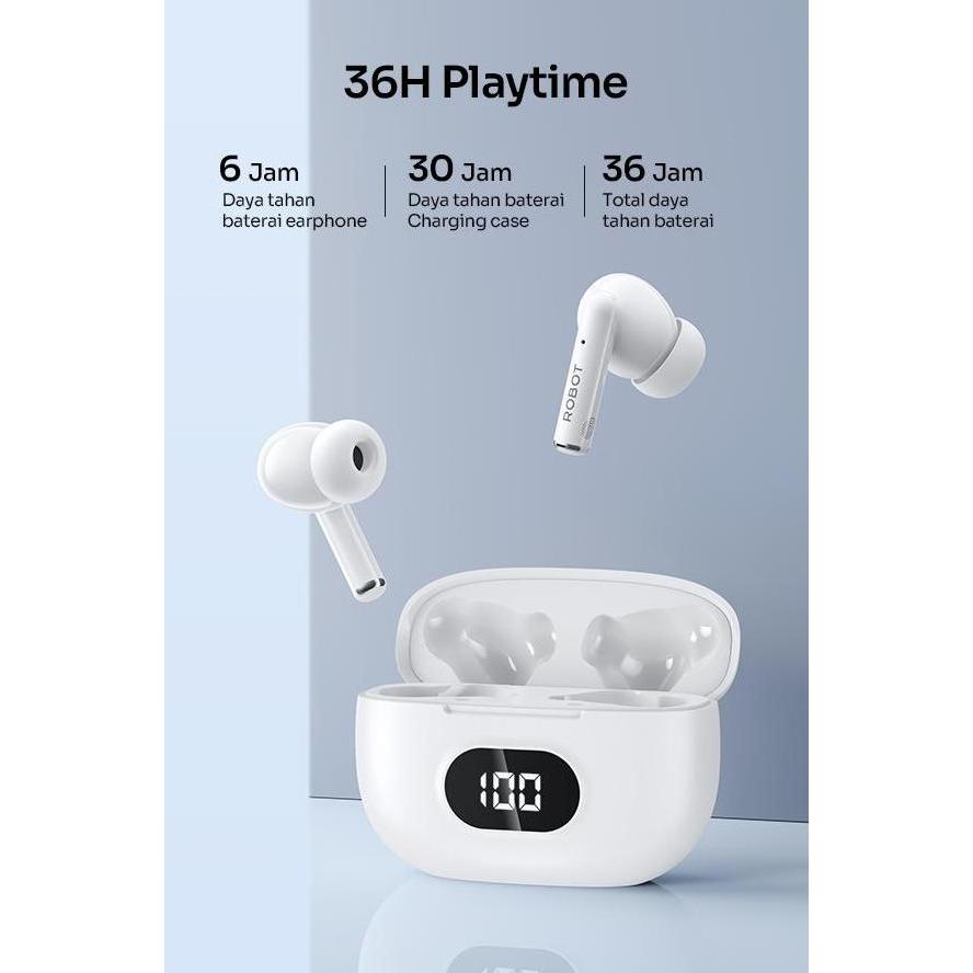 Robot Airbuds T70 Led Wireless Earphone Bluetooth Tws - New T50 T80