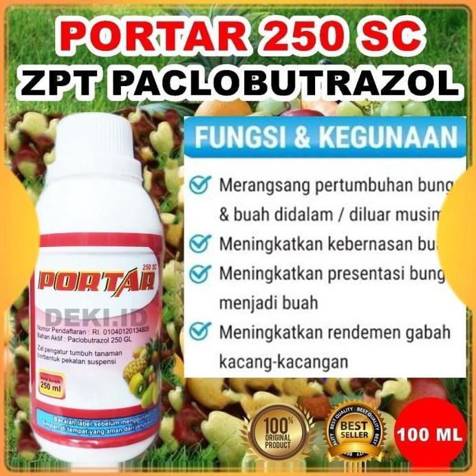 Pupuk Portar 250SC 250 ml ZPT Paclobutrazol Booster Buah Paklobutrazol