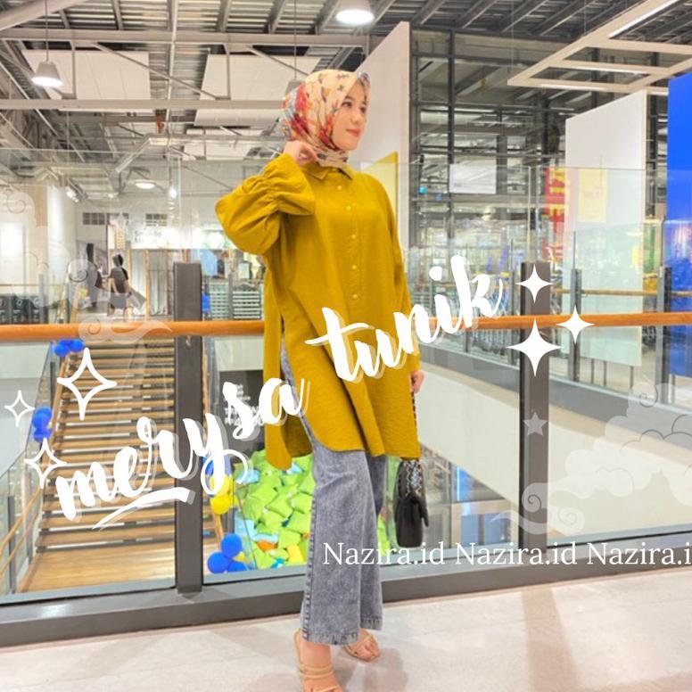 original zr slit tunik - aqila slit tunik belah samping long jumbo wanita terbaru