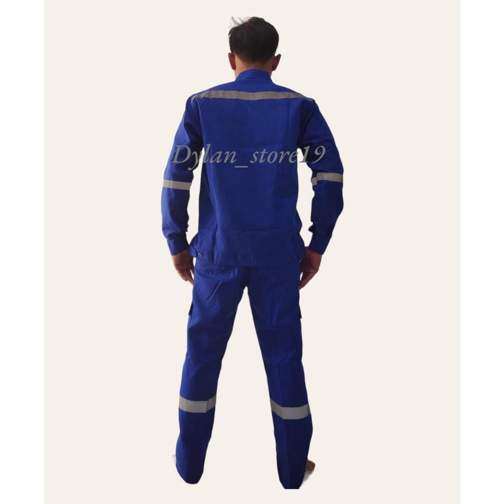 BEST SELLER SETELAN WEARPACK SAFETY/SETELAN KATELPAK BAJU DAN CELANA PANJANG/SERAGAM KERJA
