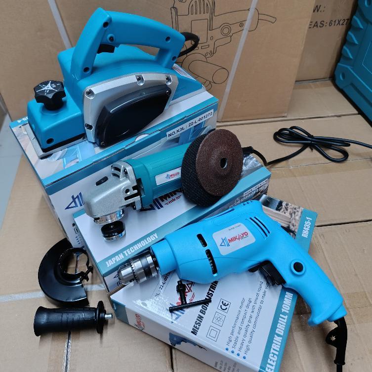 FREE ONGKIR PAKET TUKANG KAYU PROMO PAKET TUKANG KAYU MESIN SERUT KAIROS +GERINDA 4 INCH KAIROS + ME