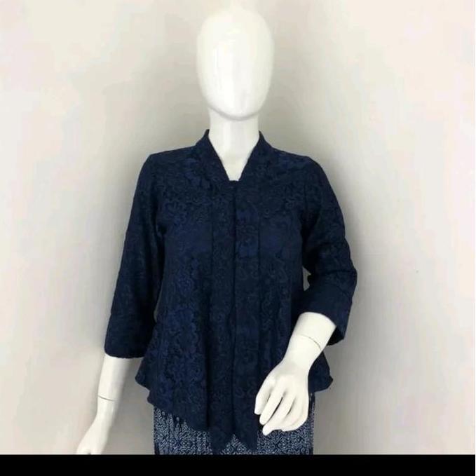 DS346 - Atasan Kebaya Floy Brokat Encim Busui Friendly / Kebaya Kartini Jumbo LD 130cm Ld 140cm kutu