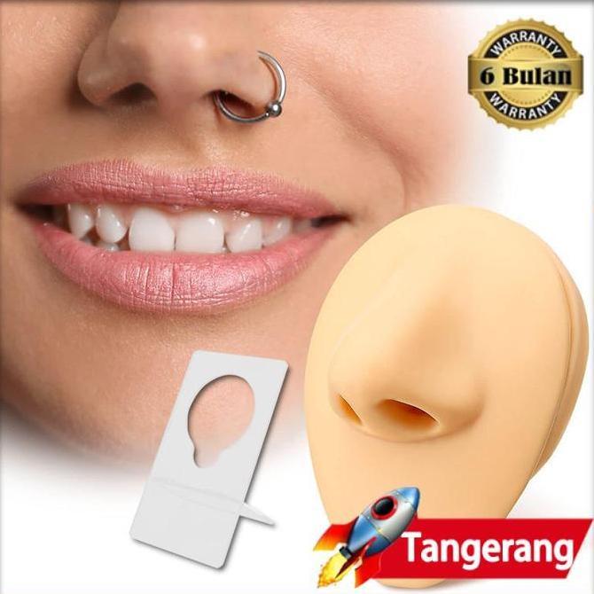 VEZALA Alat Bantu Mengajar Model Telinga Manusia Palsu Bahan Silikon Model Telinga Alat Tindik Telin