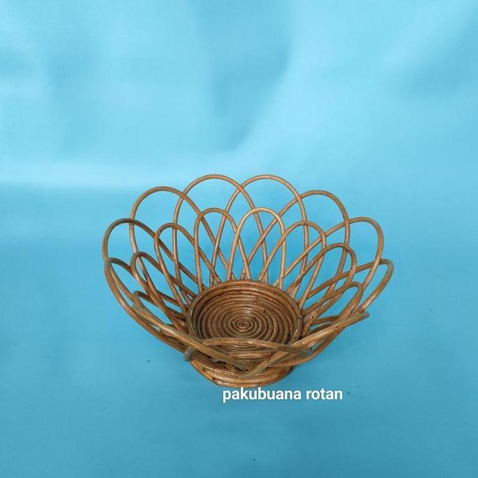 * KERANJANG ROTAN BULAT WADAH BUAH BUAHAN - ROTAN BULAT SERBAGUNA //