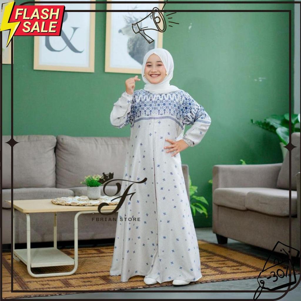 Cod Baju Gamis Anak Perempuan Motif Armani Silk Premium Elegan Terbaru Seragaman Couple Keluarga Fla