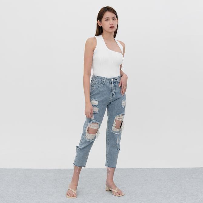 DV117 >> Jeans 81376 - HW RIPPED JEANS ROBEK