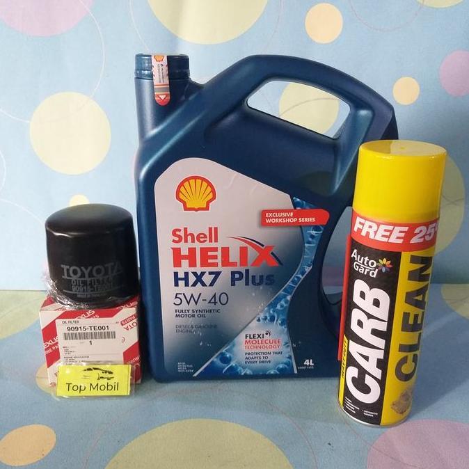 MANAZY Paket oli Shell HX7 5W-40 Kijang 4K 5K 7K Corolla KE 20 30 70 DX (3)