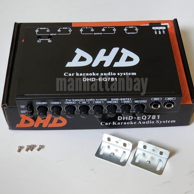 Preamp Parametric Equalizer Mobil Subwoofer Output & Karaoke DHD-EQ781