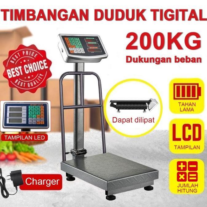 Timbangan Duduk Digital 300kg / Timbangan Barang / Timbangan Lantai 300 KG/Single Display Timbangan 