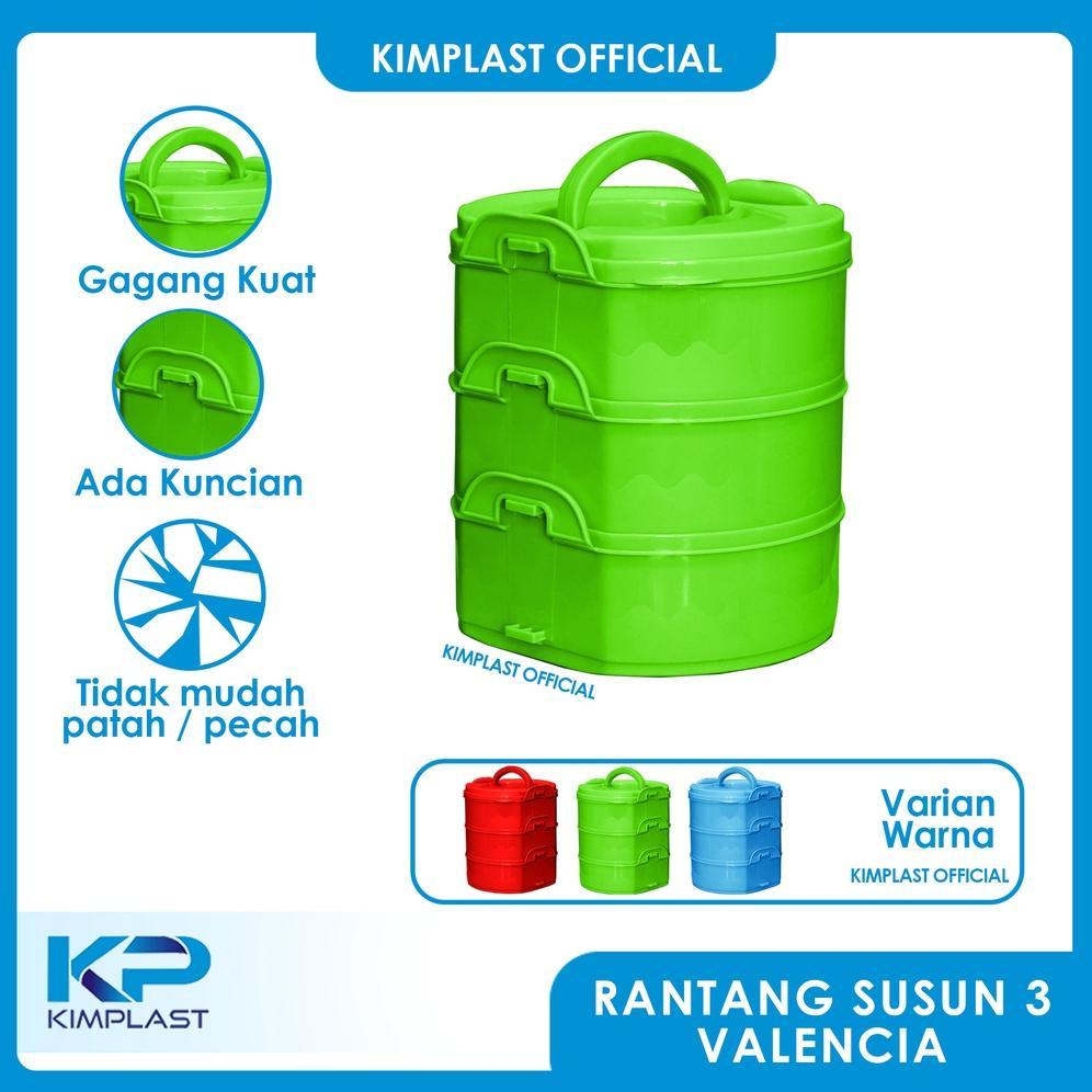 new product kimplast rantang valencia susun 3/ rantang susun 3 plastik / rantang susun 3 / rantang s
