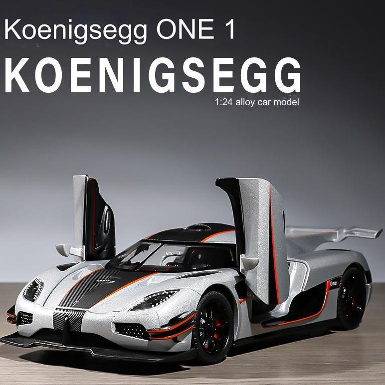 (R175) Koenigsegg ONE1 Diecast alloy scala 1:32 & 1:24 Sound Light and Pullback system