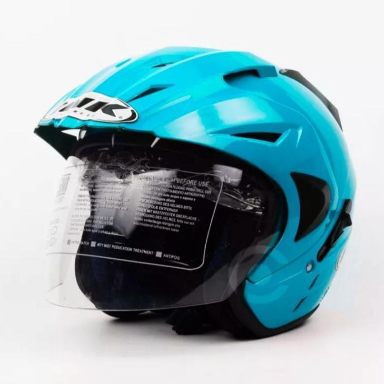 TERBARU HELM INK DOUBLE VISOR MERK KLY SNI WARNA MERAH MARON GARANSI TERMURAH BUSA TEBAL