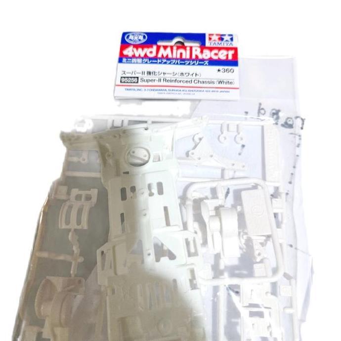 chassis super 2 reinforced 95256 chassis PC abs white gearbox white easy lock white ORI tamiya