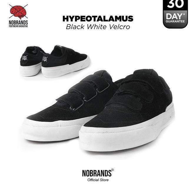 Sepatu Nobrands Suede Hypotalamus Velcro Bla White Full Suede Sneakers Pria Wanita Shoes Casual