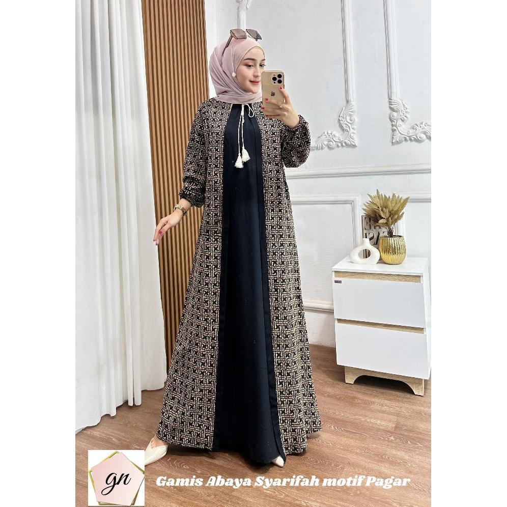 gamis abaya syarifah jumbo/gamis batik jumbo/dress rayon jumbo_ nuriya colection