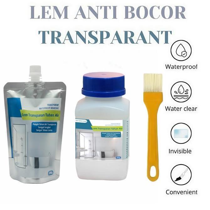 desyivarnabirian - ltp-lem transparan anti bocor kuas cat lem pelapis perekat waterproof with kuas o