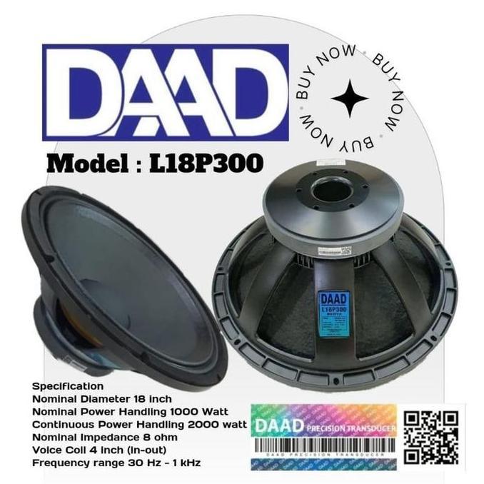 Speaker Subwoofer Daad 18 Inch L18P300 Original Termurah