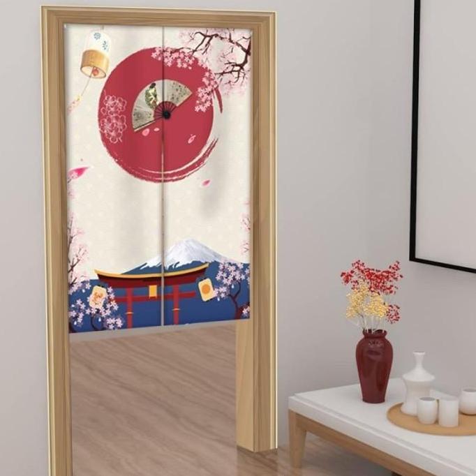 85*150cm Tirai Pintu Jepang Tirai Gorden Pintu Tirai Dapur Jepang Gorden Jepang Untuk Pintu Kanvas T
