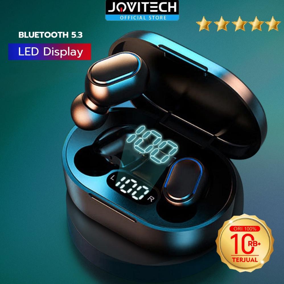 Jovitech TWS Earphone Bluetooth Wireless Earbuds Digital Click Button LED Display Waterproof - T10 D