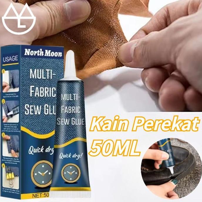 desyivarnabirian - 50ml lem kain lem baju lem buat kain ukuran untuk kain robek bolong robek lem per