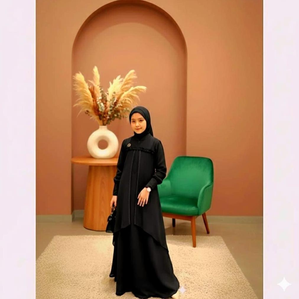 Awet Arumi Kids Gamis Anak Brokat Set Hijab Gamis Pesta Muslim Anak Lucu Model Terbaru Lebaran Perem