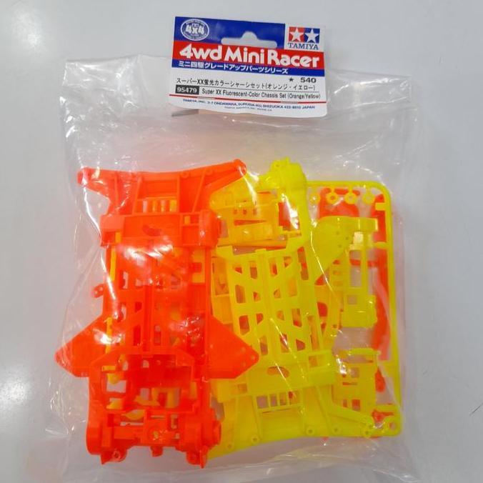 Promo Tamiya 95479 Super Xx Fluorescent-Color Chassis Set (Orange/Yellow) Cod