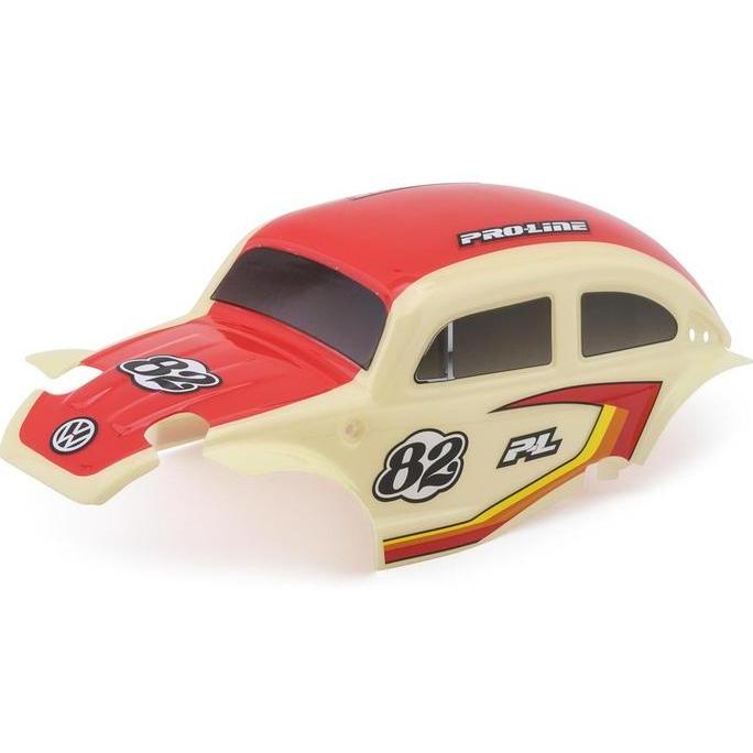 PRO-LINE (RED) CLASS 1 VW BUG RACE BODY CONVERSION KIT W/ CHROME DIABLO + FLAT IRON WHEEL SET FOR TY