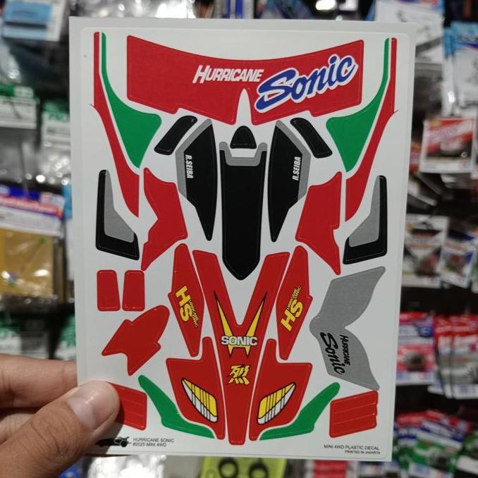 Promo Decal Mini 4Wd Hurricane Sonic Premium / Sticker Tamiya Hurricane Sonic Premium Cod