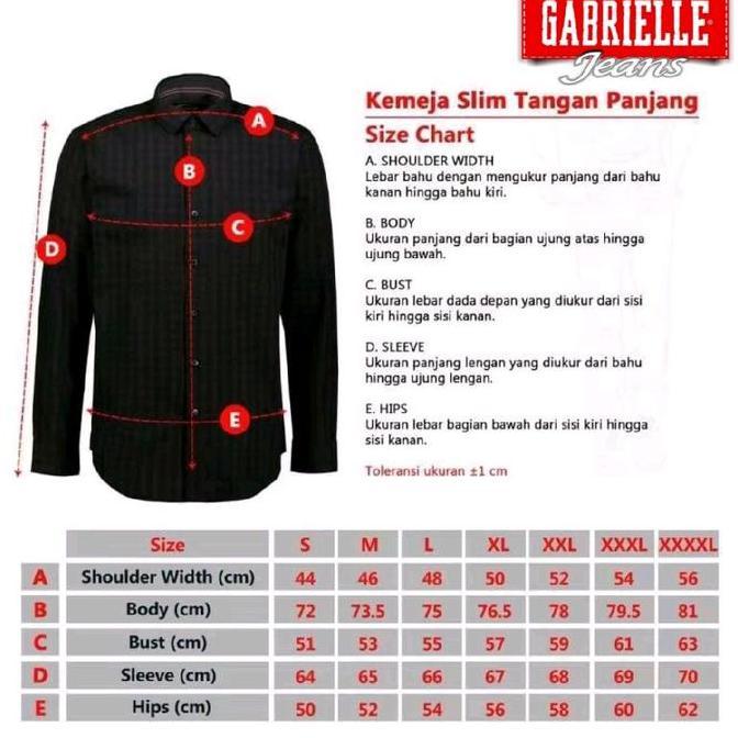 KEMEJA MERK GABRIELLE ORIGINAL SLIMFIT TERBARU