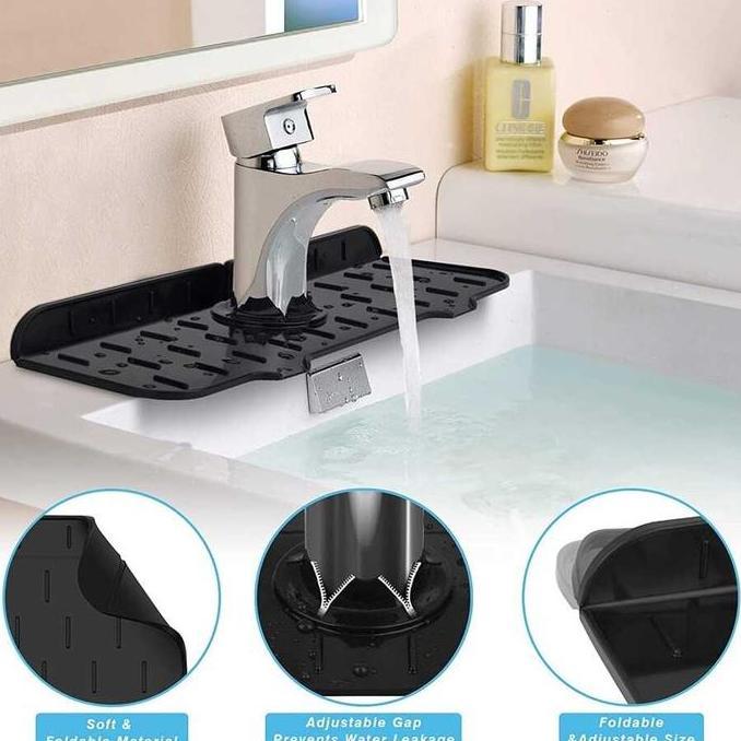 Jassminaa - Alas Rak Penadah Air Keran Wastafel Kran Air Cuci Piring Peralatan Dapur Flexible