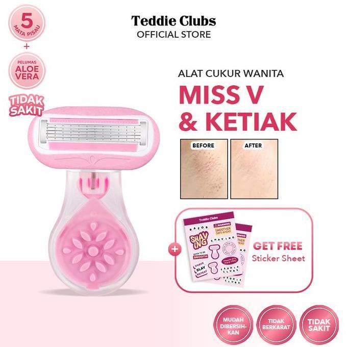 Teddy Clubs Alat Cukur Wanita dengan 5 Mata Pisau | Five Blade Shaving Razor | For Sensitive Skin | 