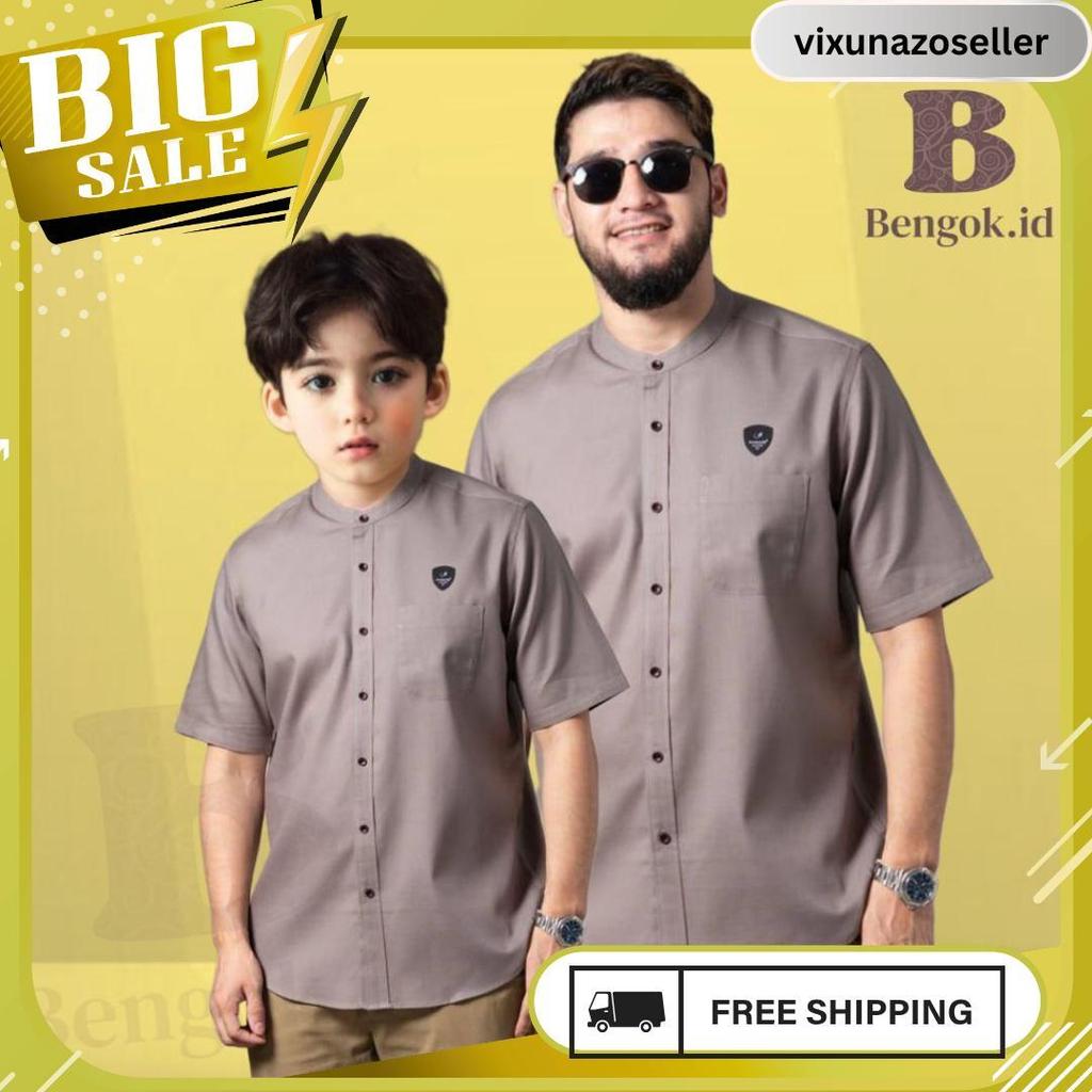 Koko Pendek  Couple Ayah Dan Anak Motif Benzema Warna Coksu Siap Kirim