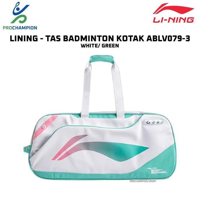 Tas Badminton Kotak LINING ABLV079-3 White Green