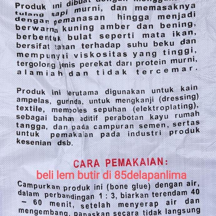 Ready stock Lem Butir per 1kg/lem K/lem Ka/lemka/bone glue/lem gelatin/lem anchor