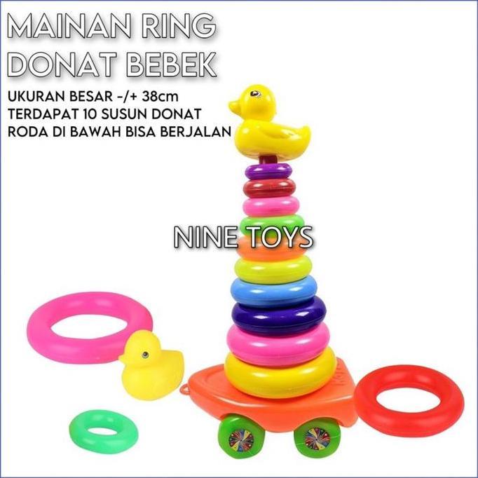 Ready MAINAN EDUKATIF RING DONAT DONAT SUSUN BEBEK UKURAN BESAR murah