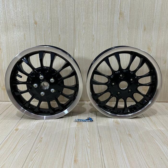 Velg Ori Original Vespa Sprint Euro Black Polish Primavera LX S R12