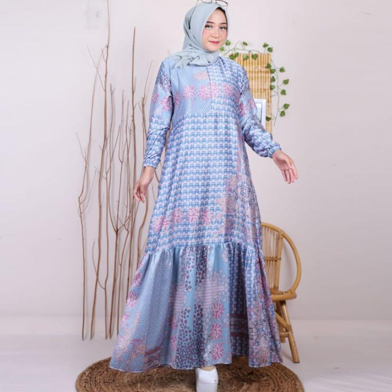 "Hot Promo" NASYIFA AIRA Amelia Pakaian Muslim Wanita Dress Gamis Rempel Bitu Diyor Silky Premium Ke