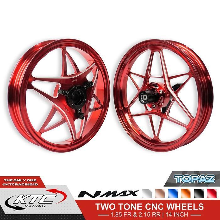 VELG KTC RACING TOPAZ 185x14 & 215x14 NMAX OLD NMAX NEW NEO TURBO AEROX 185 215 RING 14 NMAX155 AERO